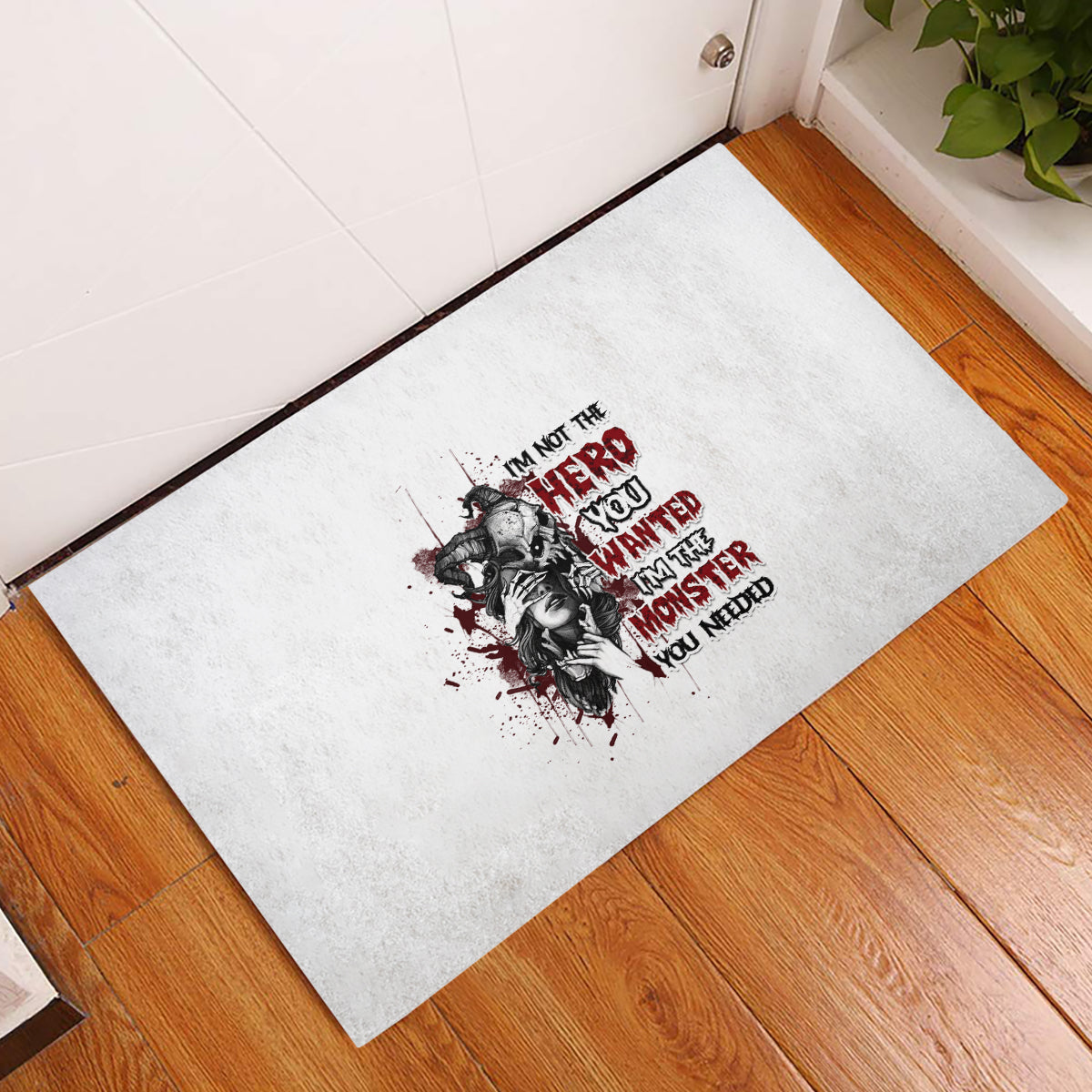 I'm Not The Hero You Wanted Rubber Doormat - Wonder Print Shop
