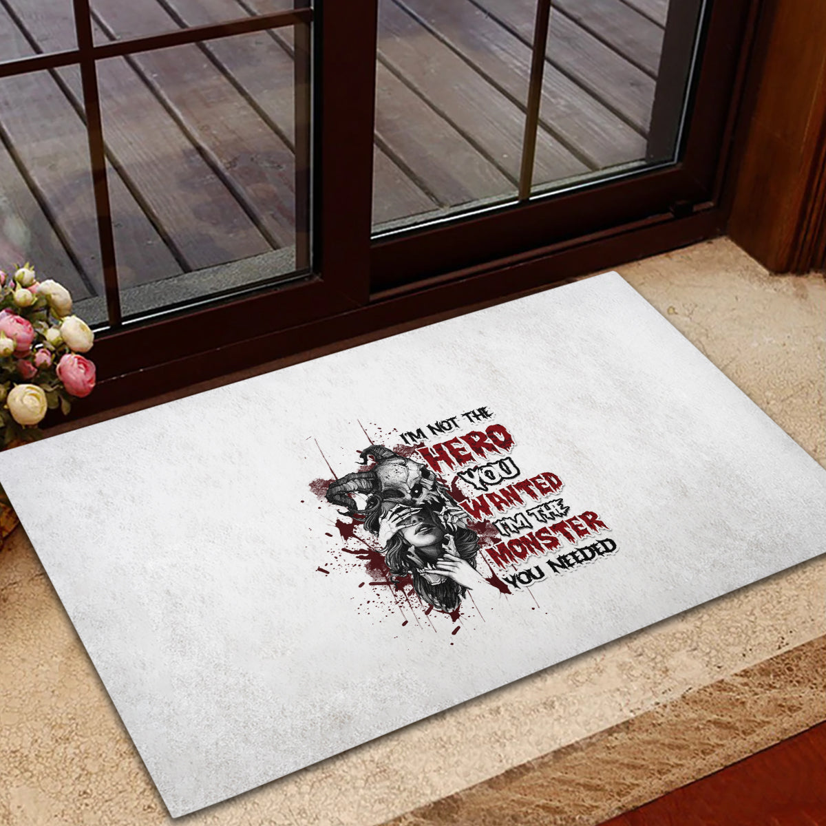I'm Not The Hero You Wanted Rubber Doormat - Wonder Print Shop