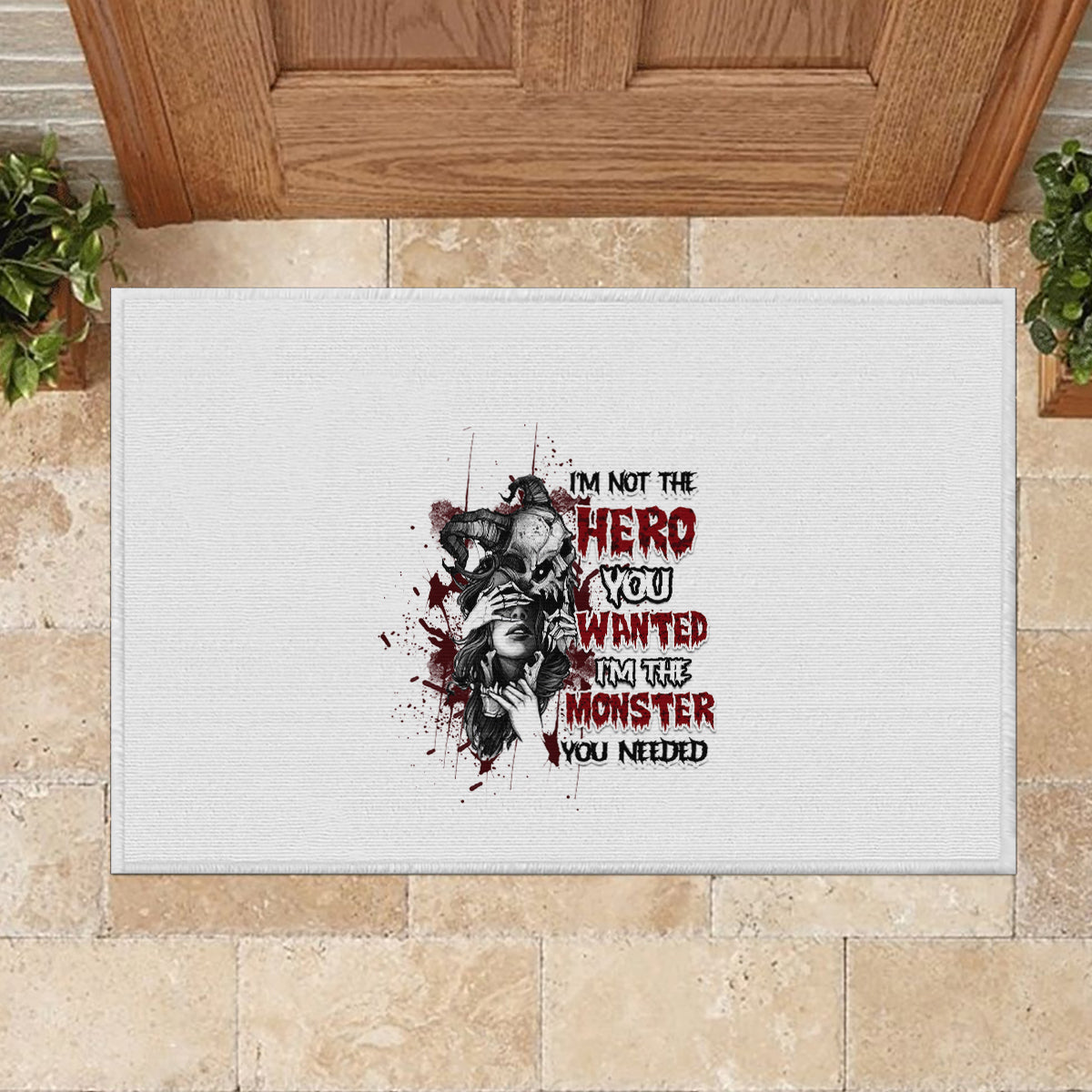 I'm Not The Hero You Wanted Rubber Doormat - Wonder Print Shop