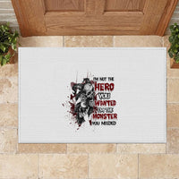 I'm Not The Hero You Wanted Rubber Doormat - Wonder Print Shop