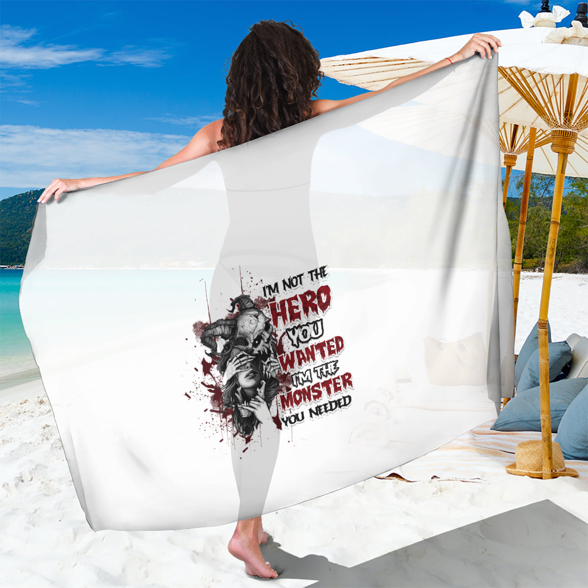 I'm Not The Hero You Wanted Sarong - Wonder Print Shop