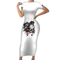 I'm Not The Hero You Wanted Short Sleeve Bodycon Dress - Wonder Print Shop