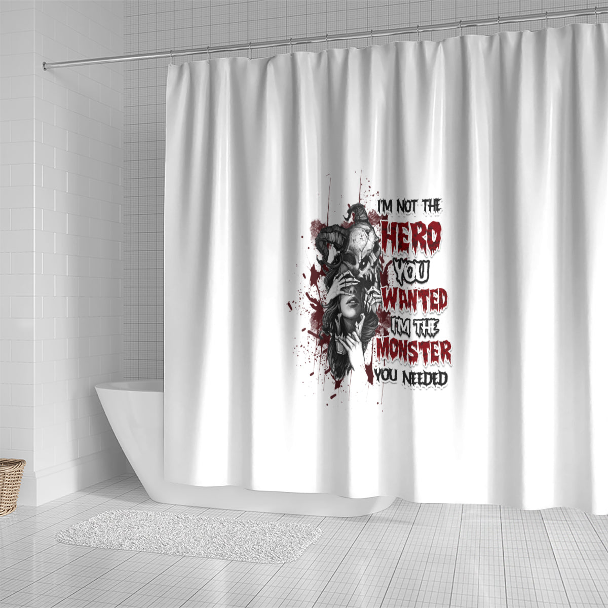 im-not-the-hero-you-wanted-shower-curtain