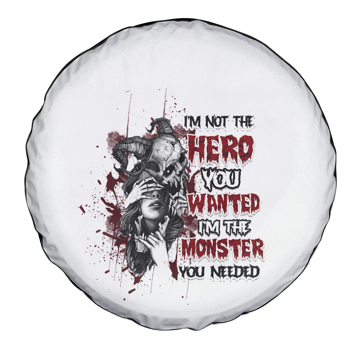 I'm Not The Hero You Wanted Spare Tire Cover - Wonder Print Shop