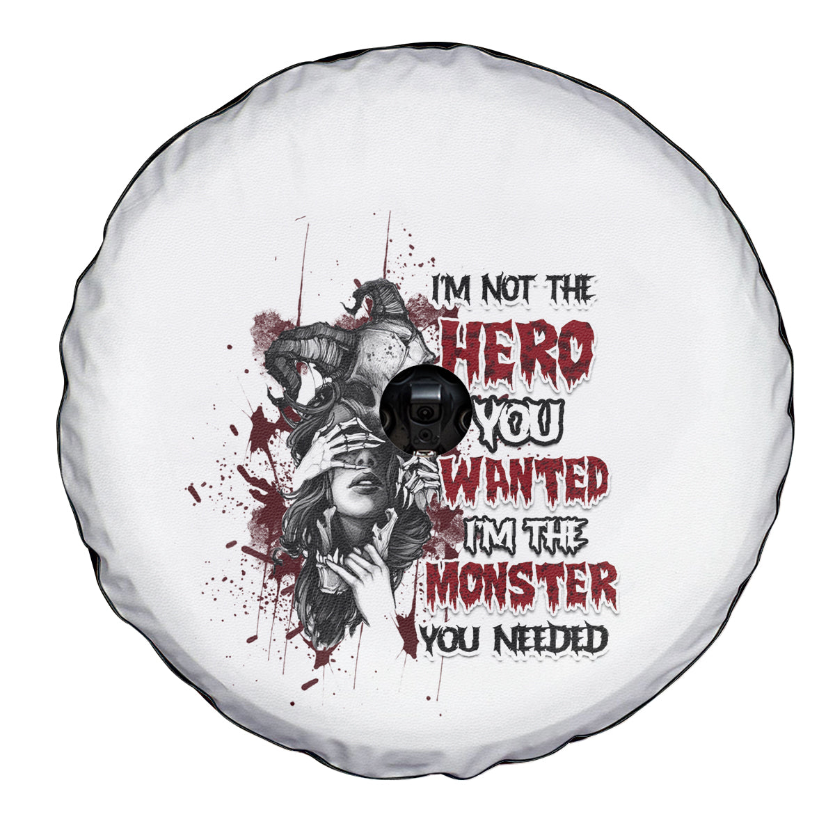 I'm Not The Hero You Wanted Spare Tire Cover - Wonder Print Shop