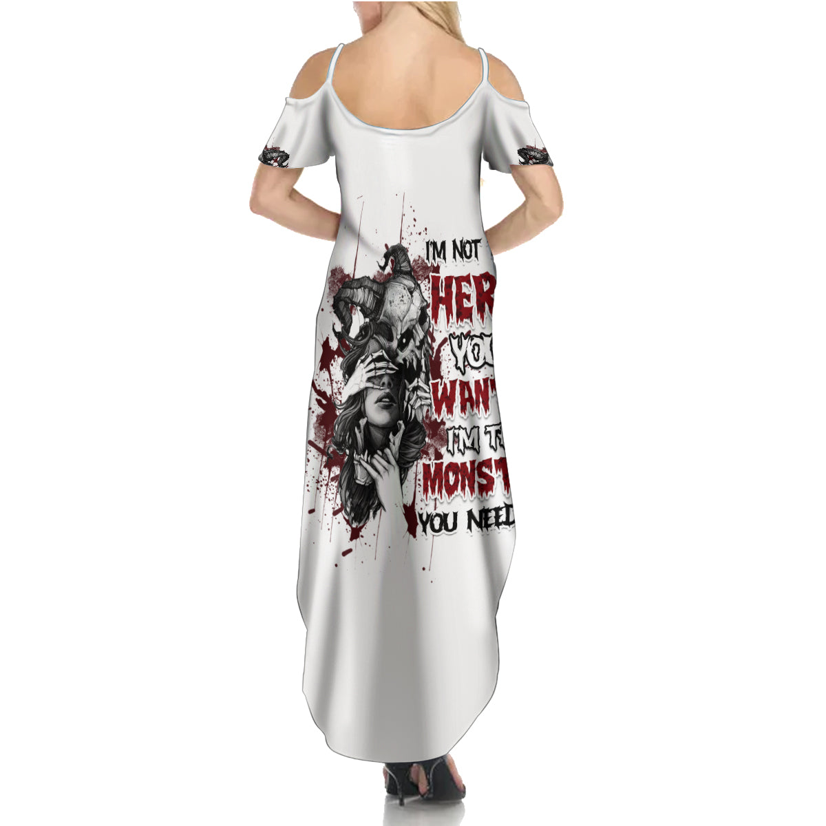 I'm Not The Hero You Wanted Summer Maxi Dress - Wonder Print Shop