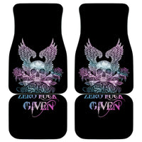 Skull Wings Roses - Zero Fuck Given Car Mats - Wonder Print Shop