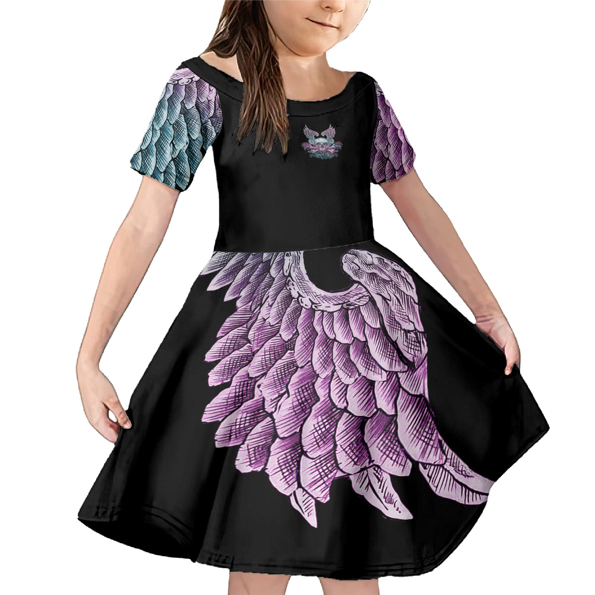 Skull Wings Roses - Zero Fuck Given Family Matching Mermaid Dress and Hawaiian Shirt - Wonder Print Shop