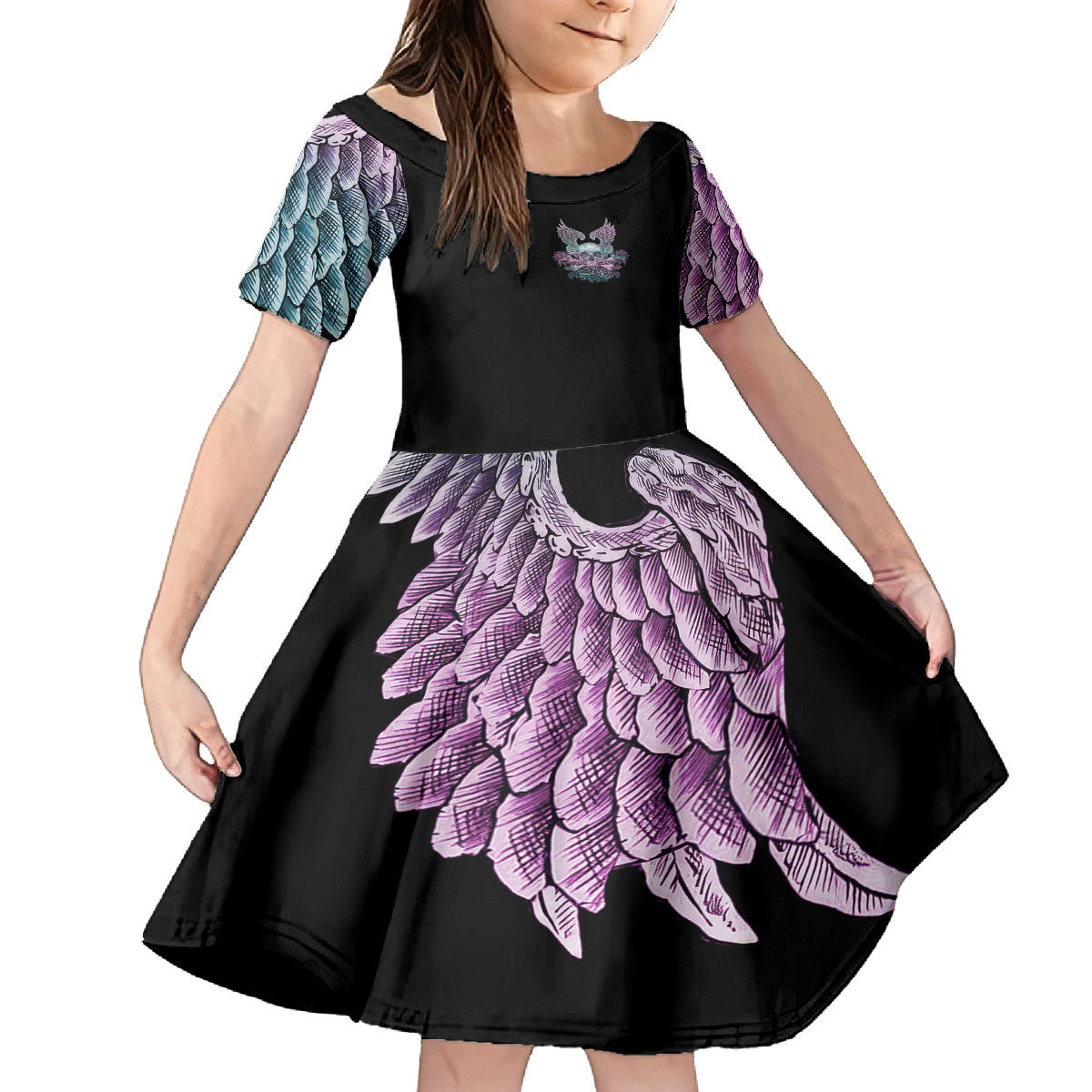 Skull Wings Roses - Zero Fuck Given Family Matching Summer Maxi Dress and Hawaiian Shirt - Wonder Print Shop