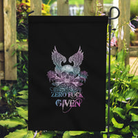 Skull Wings Roses - Zero Fuck Given Garden Flag - Wonder Print Shop