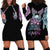 Skull Wings Roses - Zero Fuck Given Hoodie Dress - Wonder Print Shop
