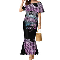 Skull Wings Roses - Zero Fuck Given Mermaid Dress - Wonder Print Shop