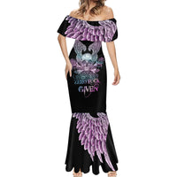 Skull Wings Roses - Zero Fuck Given Mermaid Dress - Wonder Print Shop