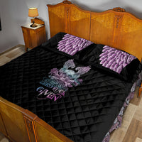 Skull Wings Roses - Zero Fuck Given Quilt Bed Set - Wonder Print Shop