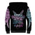 Skull Wings Roses - Zero Fuck Given Sherpa Hoodie - Wonder Print Shop