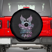 Skull Wings Roses - Zero Fuck Given Spare Tire Cover - Wonder Print Shop