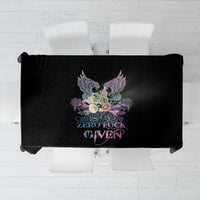 Skull Wings Roses - Zero Fuck Given Tablecloth - Wonder Print Shop