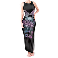 Skull Wings Roses - Zero Fuck Given Tank Maxi Dress - Wonder Print Shop