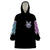 Skull Wings Roses - Zero Fuck Given Wearable Blanket Hoodie - Wonder Print Shop