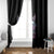 Skull Wings Roses - Zero Fuck Given Window Curtain - Wonder Print Shop
