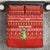 East Timor Christmas Bedding Set with Santa Crocodile Gingerbread Palm Trees and Red Holiday - Wonder Print Shop