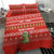 East Timor Christmas Bedding Set with Santa Crocodile Gingerbread Palm Trees and Red Holiday - Wonder Print Shop