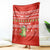 East Timor Christmas Blanket with Santa Crocodile Gingerbread Palm Trees and Red Holiday - Wonder Print Shop