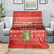 East Timor Christmas Blanket with Santa Crocodile Gingerbread Palm Trees and Red Holiday - Wonder Print Shop