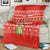 East Timor Christmas Blanket with Santa Crocodile Gingerbread Palm Trees and Red Holiday - Wonder Print Shop