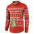 East Timor Christmas Button Sweatshirt with Santa Crocodile Gingerbread Palm Trees and Red Holiday - Wonder Print Shop