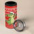 East Timor Christmas 4 in 1 Can Cooler Tumbler with Santa Crocodile Gingerbread Palm Trees and Red Holiday - Wonder Print Shop