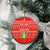 East Timor Christmas Ceramic Ornament with Santa Crocodile Gingerbread Palm Trees and Red Holiday - Wonder Print Shop
