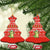 East Timor Christmas Ceramic Ornament with Santa Crocodile Gingerbread Palm Trees and Red Holiday - Wonder Print Shop