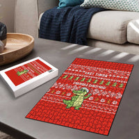 East Timor Christmas Puzzle with Santa Crocodile Gingerbread Palm Trees and Red Holiday - Wonder Print Shop