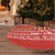 East Timor Christmas Tree Skirt with Santa Crocodile Gingerbread Palm Trees and Red Holiday - Wonder Print Shop