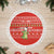 East Timor Christmas Tree Skirt with Santa Crocodile Gingerbread Palm Trees and Red Holiday - Wonder Print Shop