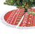 East Timor Christmas Tree Skirt with Santa Crocodile Gingerbread Palm Trees and Red Holiday - Wonder Print Shop