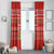 East Timor Christmas Window Curtain with Santa Crocodile Gingerbread Palm Trees and Red Holiday - Wonder Print Shop