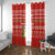 East Timor Christmas Window Curtain with Santa Crocodile Gingerbread Palm Trees and Red Holiday - Wonder Print Shop