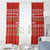 East Timor Christmas Window Curtain with Santa Crocodile Gingerbread Palm Trees and Red Holiday - Wonder Print Shop