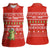 East Timor Christmas Women Sleeveless Polo Shirt with Santa Crocodile Gingerbread Palm Trees and Red Holiday - Wonder Print Shop