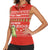 East Timor Christmas Women Sleeveless Polo Shirt with Santa Crocodile Gingerbread Palm Trees and Red Holiday - Wonder Print Shop