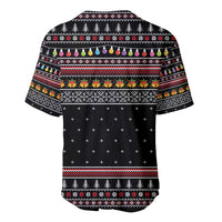 East Timor Christmas Baseball Jersey with Santa in Traditional Robe Gift Basket Ho Ho Ho Text and Black Festive - Wonder Print Shop