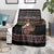 East Timor Christmas Blanket with Santa in Traditional Robe Gift Basket Ho Ho Ho Text and Black Festive - Wonder Print Shop