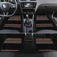 East Timor Christmas Car Mats with Santa in Traditional Robe Gift Basket Ho Ho Ho Text and Black Festive - Wonder Print Shop