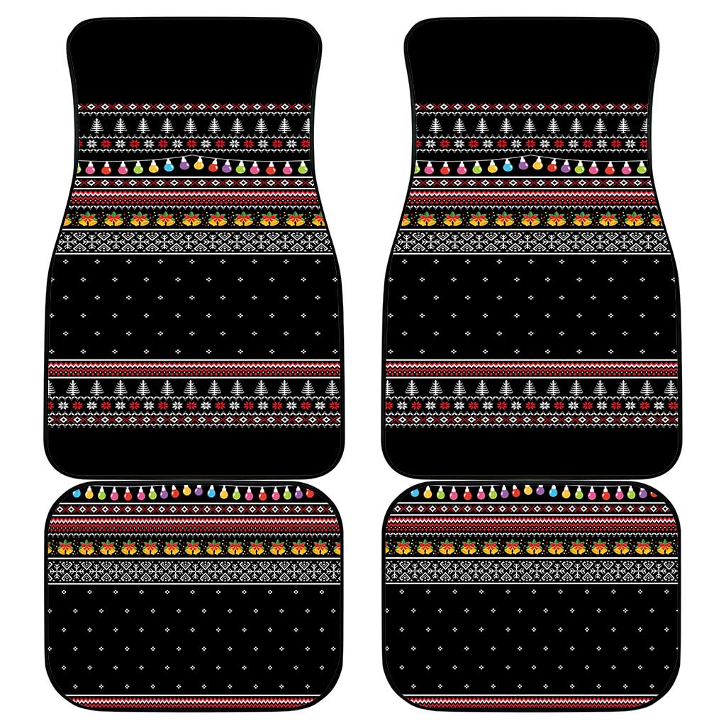 East Timor Christmas Car Mats with Santa in Traditional Robe Gift Basket Ho Ho Ho Text and Black Festive - Wonder Print Shop