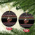 East Timor Christmas Ceramic Ornament with Santa in Traditional Robe Gift Basket Ho Ho Ho Text and Black Festive - Wonder Print Shop