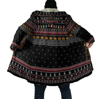 East Timor Christmas Cloak with Santa in Traditional Robe Gift Basket Ho Ho Ho Text and Black Festive - Wonder Print Shop