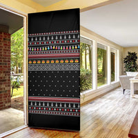 East Timor Christmas Door Cover with Santa in Traditional Robe Gift Basket Ho Ho Ho Text and Black Festive - Wonder Print Shop