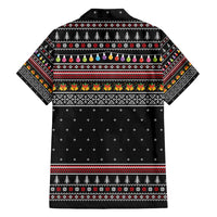 East Timor Christmas Family Matching Puletasi and Hawaiian Shirt with Santa in Traditional Robe Gift Basket Ho Ho Ho Text and Black Festive - Wonder Print Shop